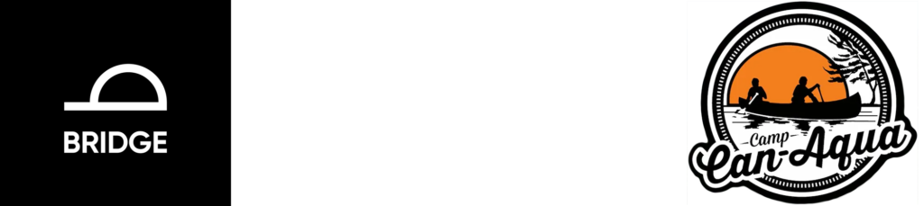 Corporate logos of Bridge (BGO) and Camp Can-Aqua
