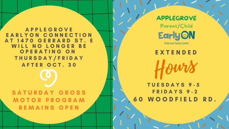 Changes to EarlyON Hours